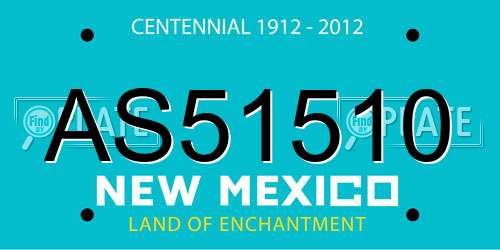 AS51510 New Mexico License Plate