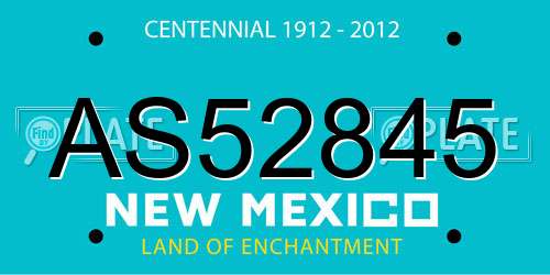 AS52845 New Mexico License Plate