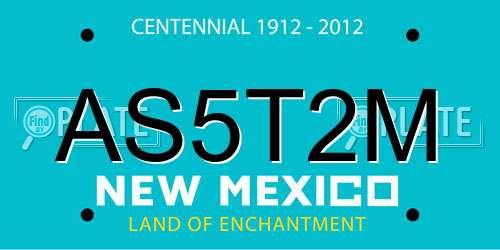 AS5T2M New Mexico License Plate