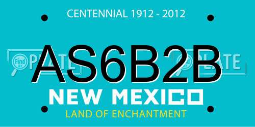AS6B2B New Mexico License Plate