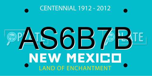 AS6B7B New Mexico License Plate