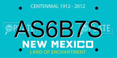 AS6B7S New Mexico License Plate