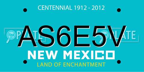 AS6E5V New Mexico License Plate