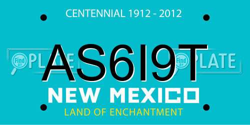 AS6I9T New Mexico License Plate