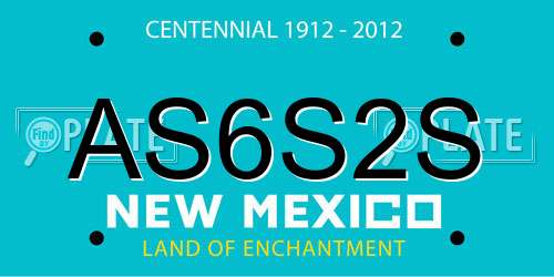 AS6S2S New Mexico License Plate