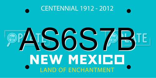 AS6S7B New Mexico License Plate