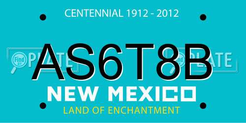 AS6T8B New Mexico License Plate