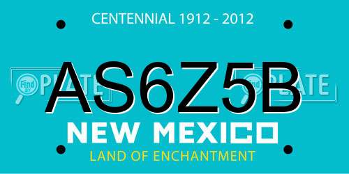 AS6Z5B New Mexico License Plate