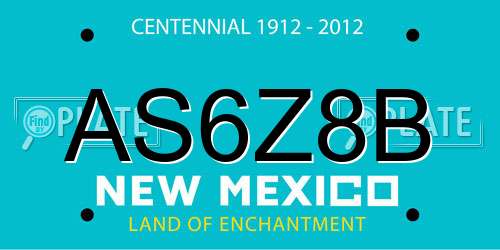 AS6Z8B New Mexico License Plate