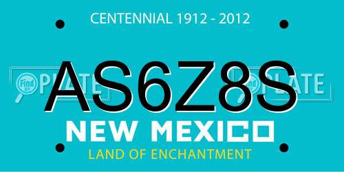 AS6Z8S New Mexico License Plate