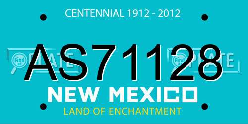 AS71128 New Mexico License Plate