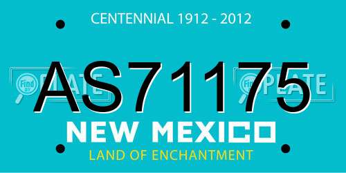 AS71175 New Mexico License Plate