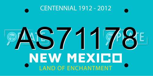 AS71178 New Mexico License Plate