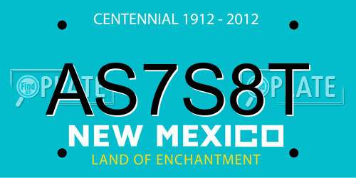 AS7S8T New Mexico License Plate