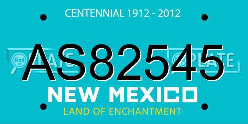 AS82545 New Mexico License Plate