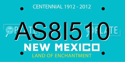 AS8I510 New Mexico License Plate