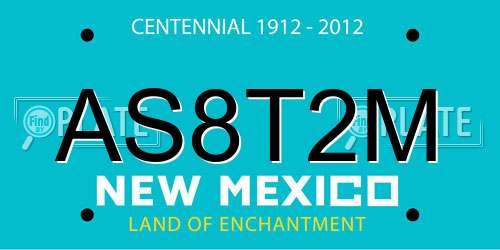 AS8T2M New Mexico License Plate