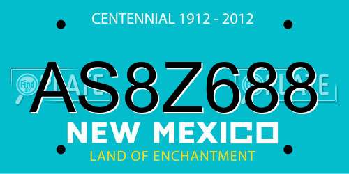 AS8Z688 New Mexico License Plate