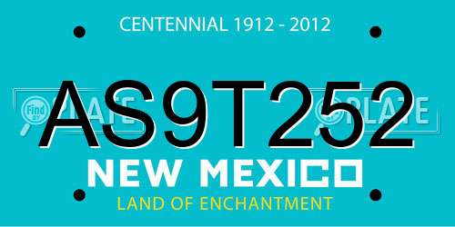 AS9T252 New Mexico License Plate