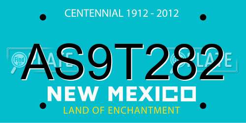 AS9T282 New Mexico License Plate