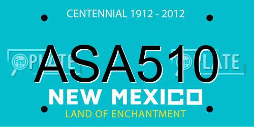 ASA510 New Mexico License Plate