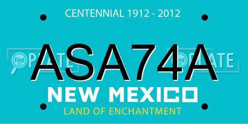 ASA74A New Mexico License Plate
