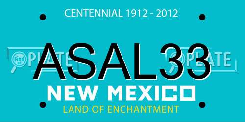 ASAL33 New Mexico License Plate