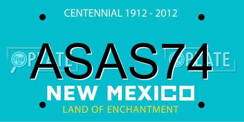 ASAS74 New Mexico License Plate