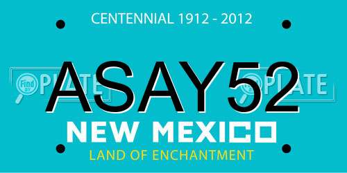 ASAY52 New Mexico License Plate