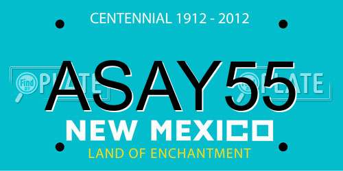 ASAY55 New Mexico License Plate
