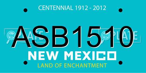 ASB1510 New Mexico License Plate