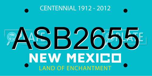 ASB2655 New Mexico License Plate
