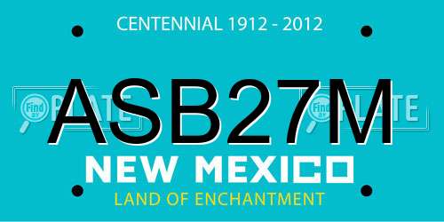 ASB27M New Mexico License Plate