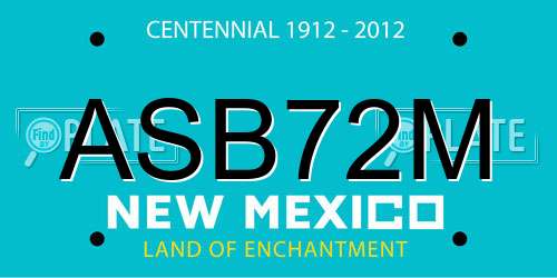 ASB72M New Mexico License Plate