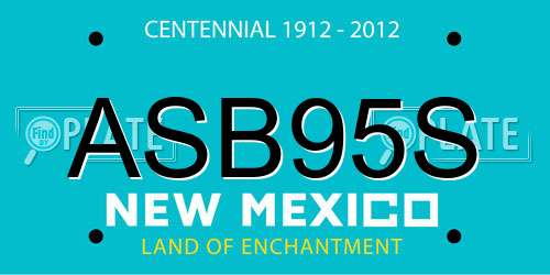 ASB95S New Mexico License Plate