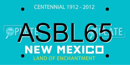 ASBL65 New Mexico License Plate