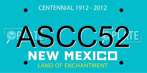ASCC52 New Mexico License Plate