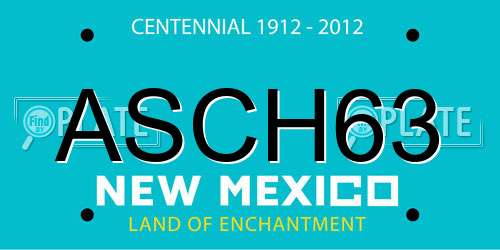 ASCH63 New Mexico License Plate