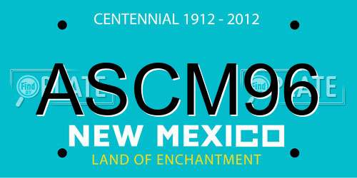 ASCM96 New Mexico License Plate