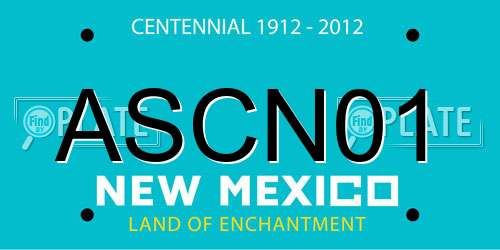 ASCN01 New Mexico License Plate