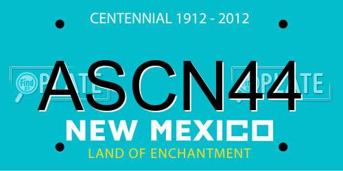 ASCN44 New Mexico License Plate