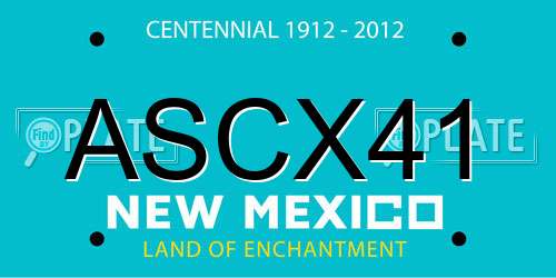 ASCX41 New Mexico License Plate