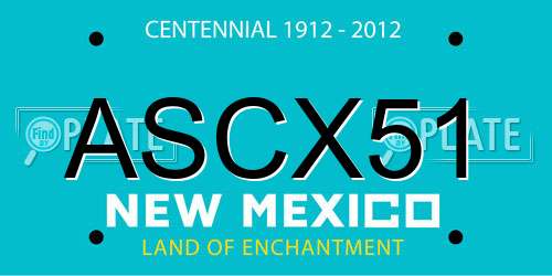 ASCX51 New Mexico License Plate