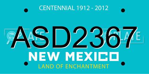 ASD2367 New Mexico License Plate