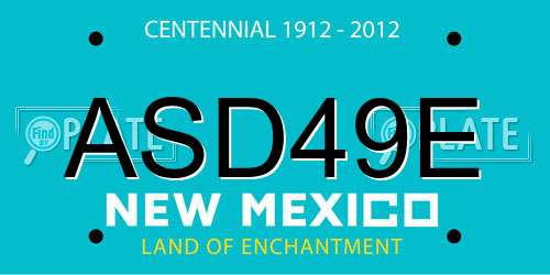 ASD49E New Mexico License Plate