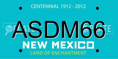 ASDM66 New Mexico License Plate