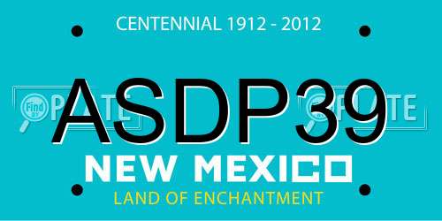 ASDP39 New Mexico License Plate