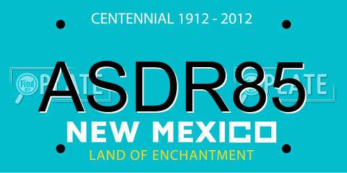ASDR85 New Mexico License Plate
