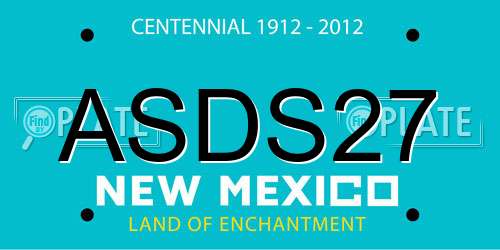 ASDS27 New Mexico License Plate