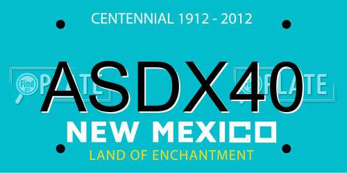 ASDX40 New Mexico License Plate